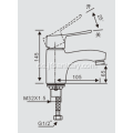 Single-Loch-Badezimmer-Hardware-Fixaturen Messing-Basin-Wasserhahn